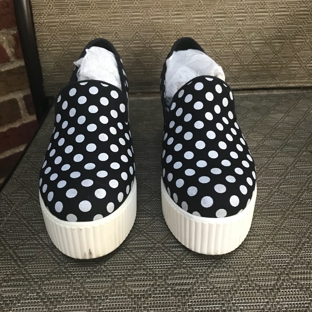 Shelly’s London Polka Dot Platform Loafers